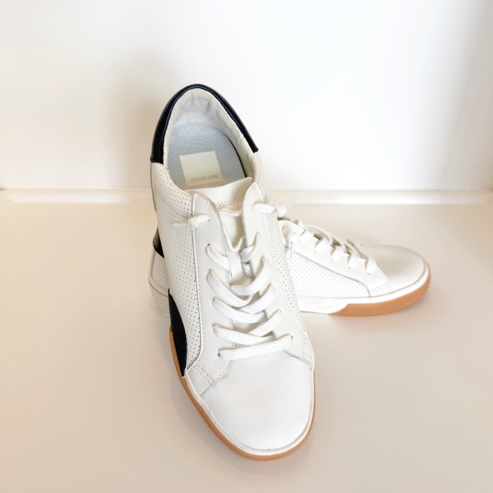 Dolce Vita Cream and Silver Sneakers - Picture 7 of 8